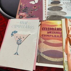 🩷5/$10    10 assorted Spanish Feliz Cumpleaños Greeting Card Set